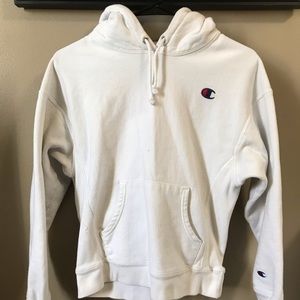 Champion white hoodie. M.
